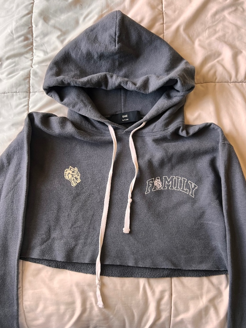 She darc sport family crop hoodie size xsmall